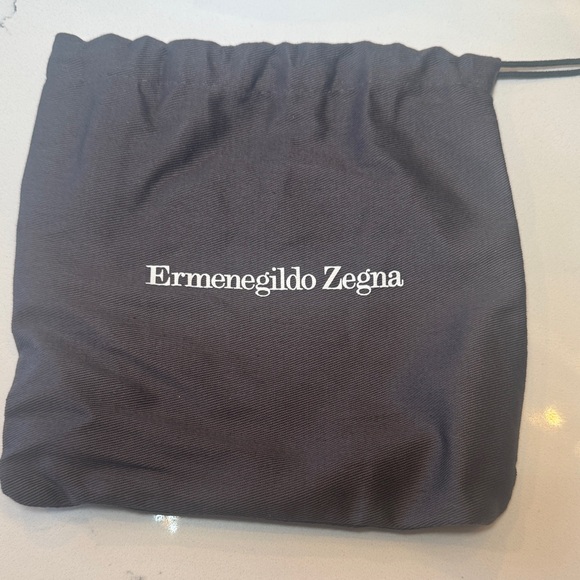 Ermenegildo Zegna Reversible Leather Belt Black & Grey Silver Buckle NWT - Picture 6 of 8